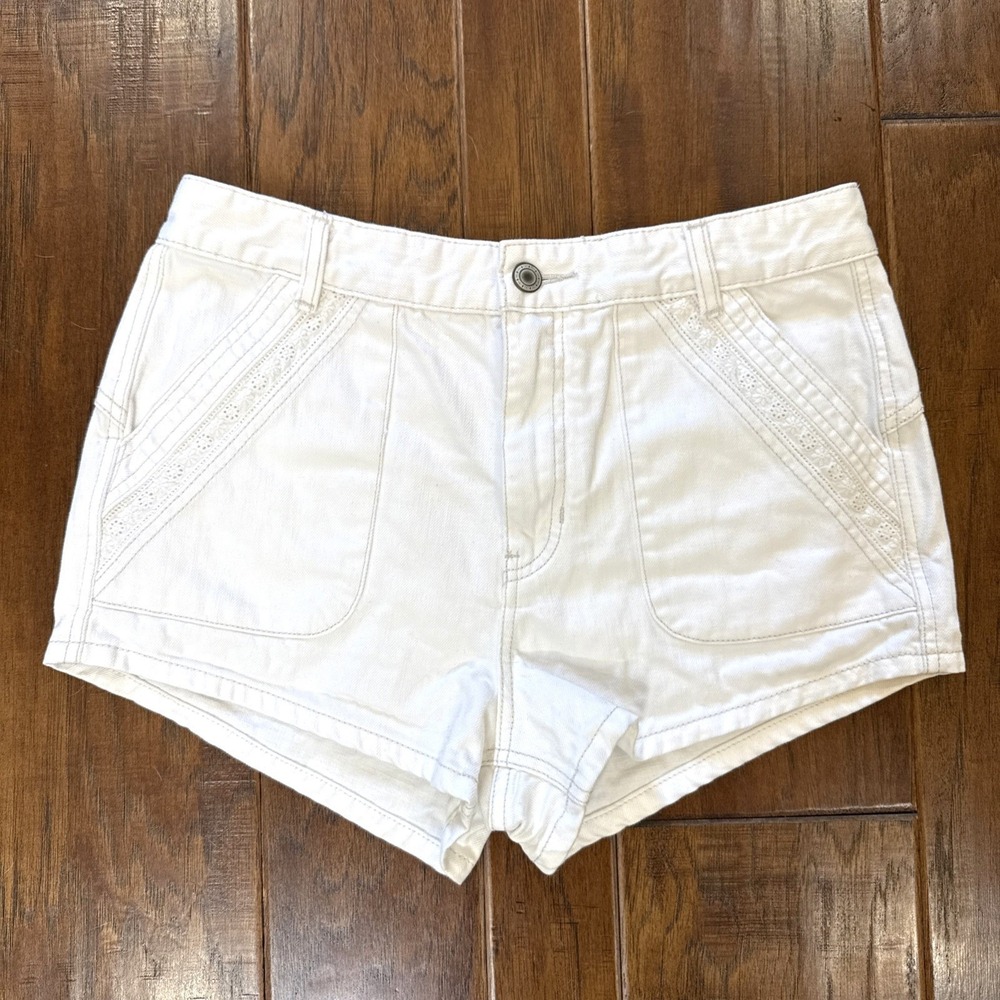 Free People White High-Rise Jean Shorts
